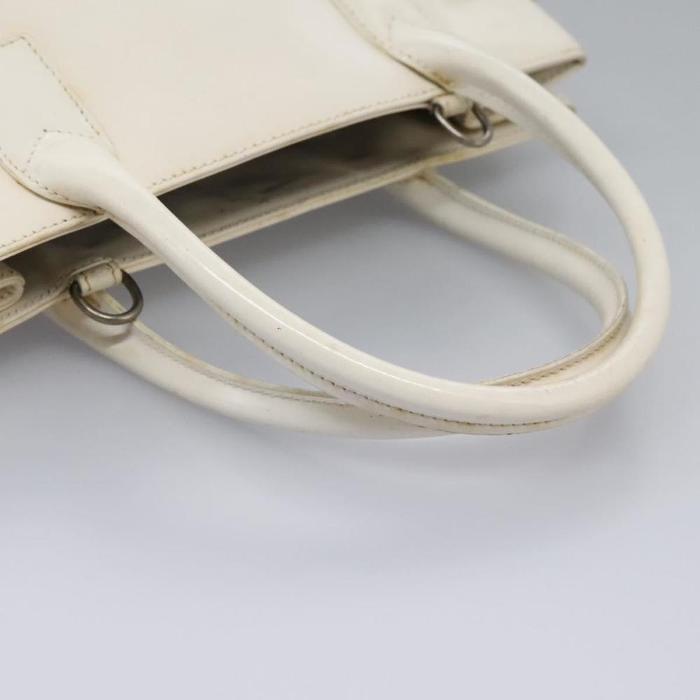 GUCCI Hand Bag Enamel 2way White Auth 108277 - Picture 7 of 16